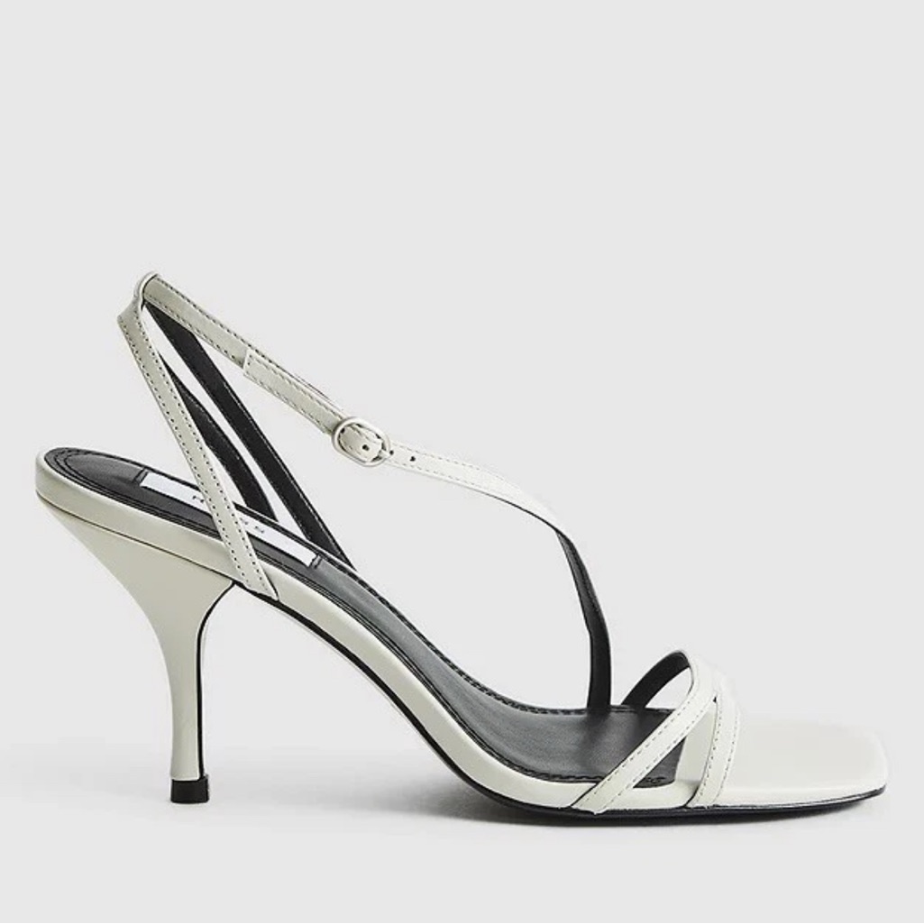 Nwob Reiss Off White Bali Leather Strappy Sandals, 6.5